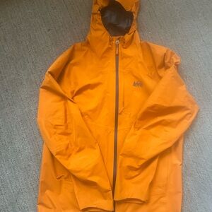 REI Orange GoreTex Raincoat for Men